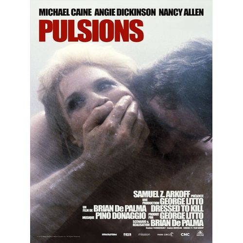 Pulsions (Dressed To Kill) - Véritable Affiche De Cinéma Pliée - Format 120x160 Cm - De Brian De Palma Avec Michael Caine, Angie Dickinson, Nancy Allen, Dennis Franz - 1981 Ressortie 2012
