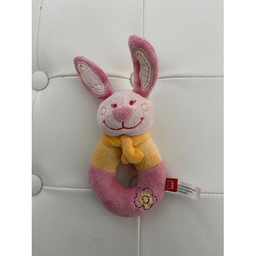 Hochet Rose Lapin Grelot Petit Model