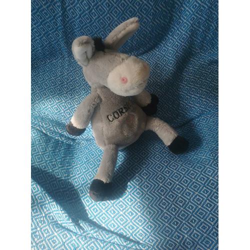 Peluche Ane Gris Noir Brodé Corsica Spirale Attache