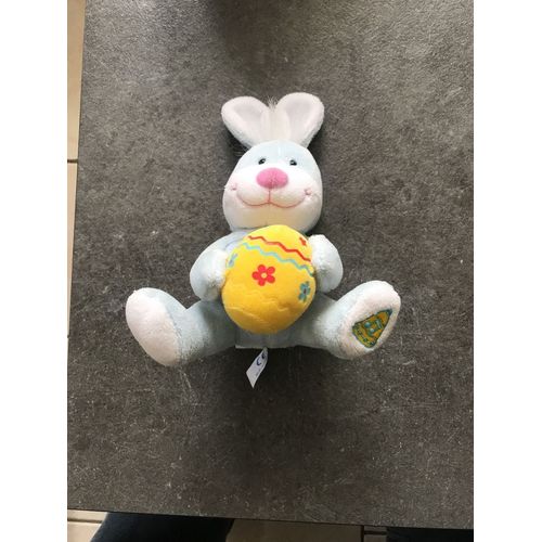 Doudou Lapin Bleu Gipsy Musical Avec Son Oeuf Jaune