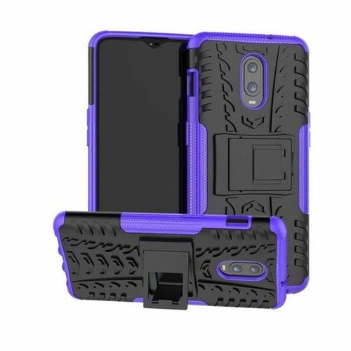 Coque Oneplus 6t - Double Couche Protection Avec Support Housse Etui Oneplus 6t (6.41"") - Violet