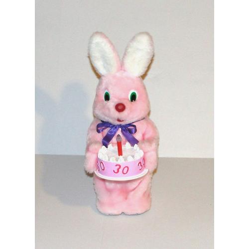 Lapin Duracell Anniversaire Amovible Musical Peluche Automate Lapin Gateau Bougie Lumineuse