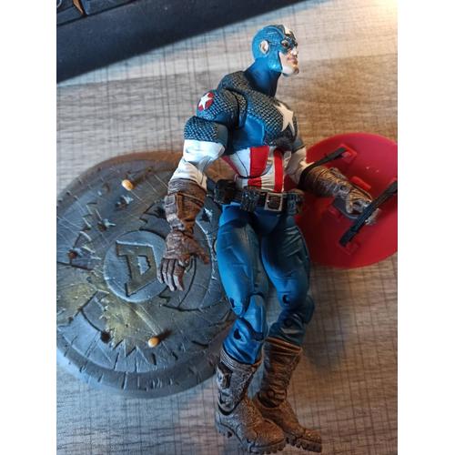 Marvel Legends Captain America Variant 2/2 (Pantalon Bleu / Pas D'ailettes Sur La Tête) Series 8, Toybiz, 2004