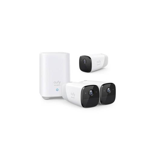 Caméra de sécurité EufyCam 2 Pro Caméra de Surveillance 3+1, Autonomie de batterie de 365 Jours, compatibilité HomeKit, résolution 2K, Protection Contre l'eau IP67, Vision Nocturne