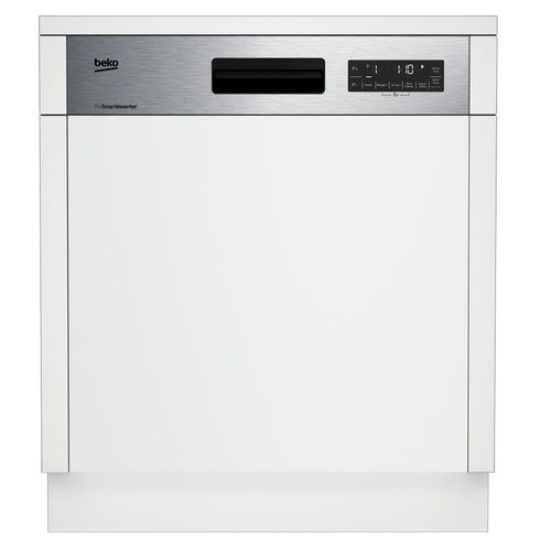 Beko Atlantis PDSN29531X - Lave vaisselle Noir avec poignée en acier inoxydable - Encastrable - largeur : 59.8