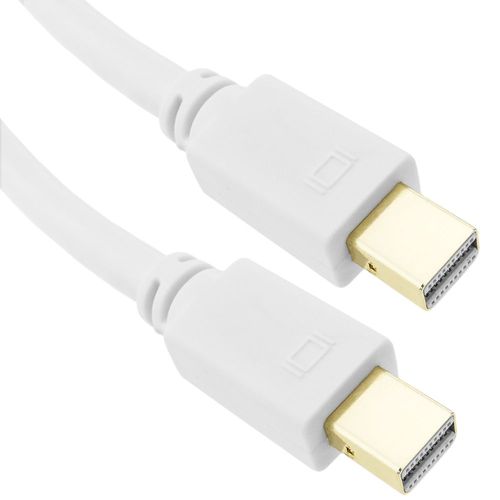 Câble mini Displayport MiniDP 1080p FullHD pour audio et vidéo numérique de 1m blanc