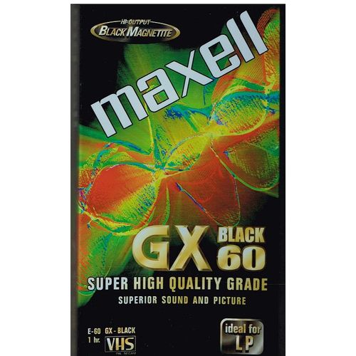 Maxellgx Black 60 Cassette Video