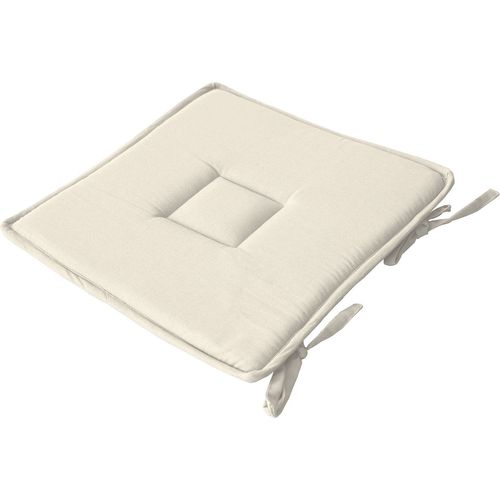 Galette De Chaise Uni Effet Bachette - 40 X 40 Cm - Ecru