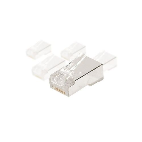 Lot de 10 connecteurs RJ45 8P8C cat6 STP avec peigne intégré pour monobrin