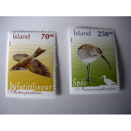 Timbres Islande Oiseaux