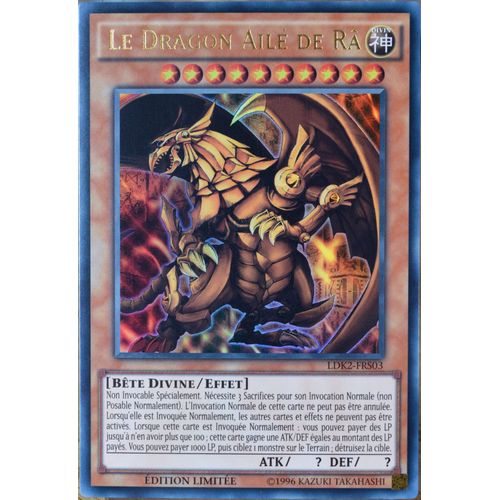 Carte Yu-Gi-Oh Ldk2-Frs03 Le Dragon Ailé De Râ Ultra Rare Neuf Fr