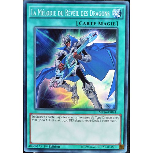 Carte Yu-Gi-Oh Mp16-Fr041 La Mélodie Du Réveil Des Dragons (The Melody Of Awakening Dragon) - Super Rare Neuf Fr