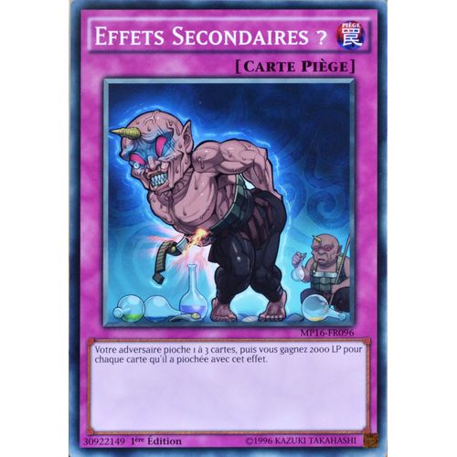 Carte Yu-Gi-Oh Mp16-Fr096 Effets Secondaires ? (Side Effects?) - Commune Short Print Neuf Fr