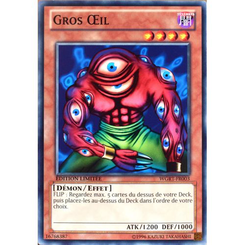 Carte Yu-Gi-Oh Wgrt-Fr003 Gros Oeil Commune Neuf Fr