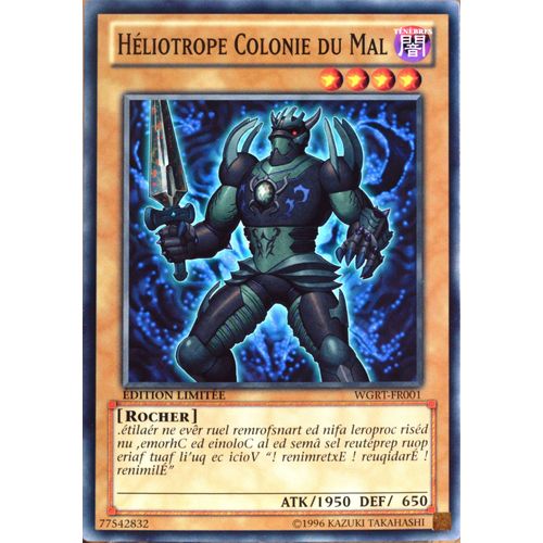 Carte Yu-Gi-Oh Wgrt-Fr001 Héliotrope Colonie Du Mal Commune Neuf Fr