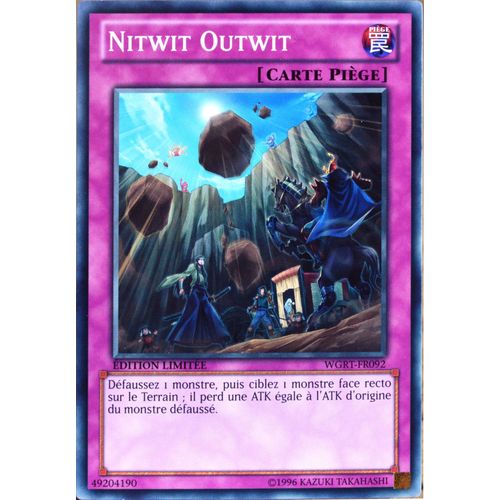 Carte Yu-Gi-Oh Wgrt-Fr092 Nitwit Outwit Commune Neuf Fr