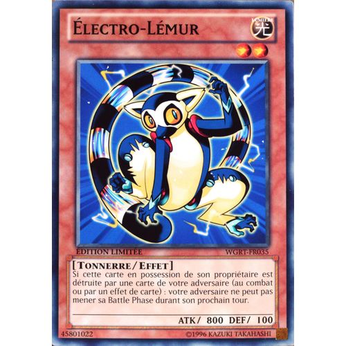 Carte Yu-Gi-Oh Wgrt-Fr035 Electro-Lémur Commune Neuf Fr