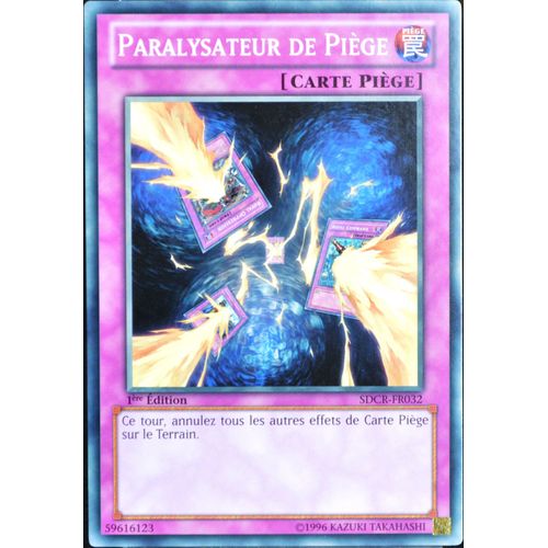 Carte Yu-Gi-Oh Sdcr-Fr032 Paralysateur De Piège (Trap Stun) - Commune Neuf Fr