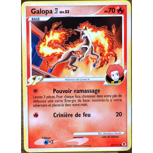 Carte Pokémon 47/111 Galopa Conseil 4 Platine Rivaux Émergents Neuf Fr