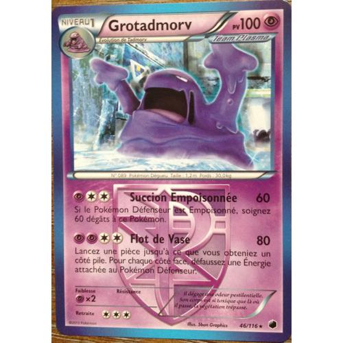 Carte Pokémon Grotadmorv 100 Pv 46/116 Glaciation Plasma Neuf Fr