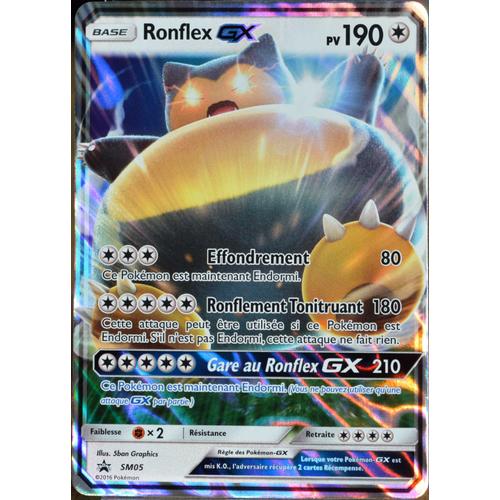 Carte Pokémon Sm05 Ronflex Gx 190 Pv - Holo Promo Neuf Fr