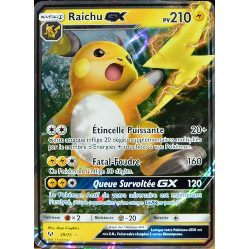 Carte Pokémon 29/73 Raichu-Gx Sl3.5 Légendes Brillantes Neuf Fr