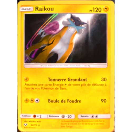 Carte Pokémon 32/73 Raikou Sl3.5 Légendes Brillantes Neuf Fr