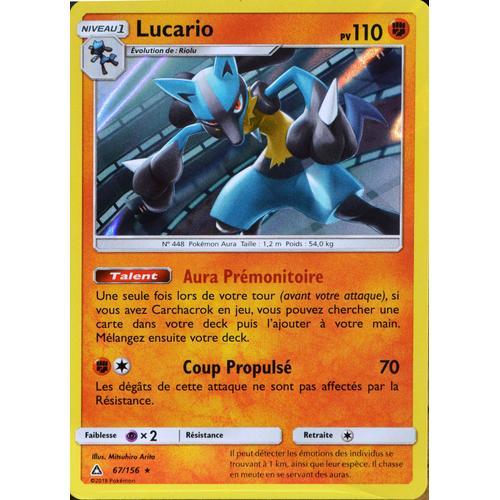 Carte Pokémon 67/156 Lucario Sl5 - Soleil Et Lune - Ultra Prisme Neuf Fr