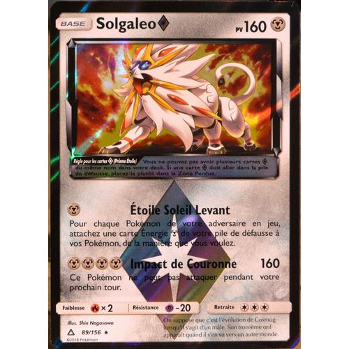 Carte Pokémon 89/156 Solgaleo ? Prisme Sl5 - Soleil Et Lune - Ultra Prisme Neuf Fr