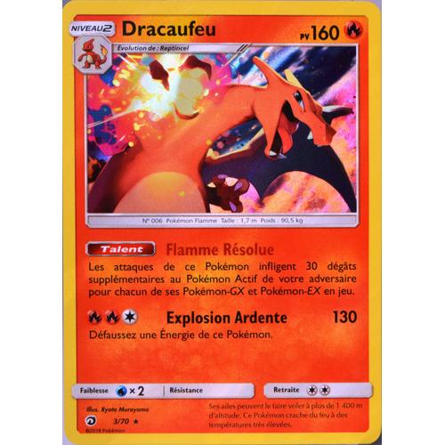 Carte Pokémon 3/70 Dracaufeu 160 Pv - Holo Sl7.5 - Majesté Des Dragons Neuf Fr