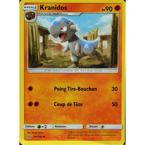 Carte Pokémon 64/156 Kranidos Sl5 - Soleil Et Lune - Ultra Prisme Neuf Fr