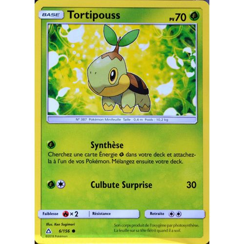 Carte Pokémon 6/156 Tortipouss Sl5 - Soleil Et Lune - Ultra Prisme Neuf Fr