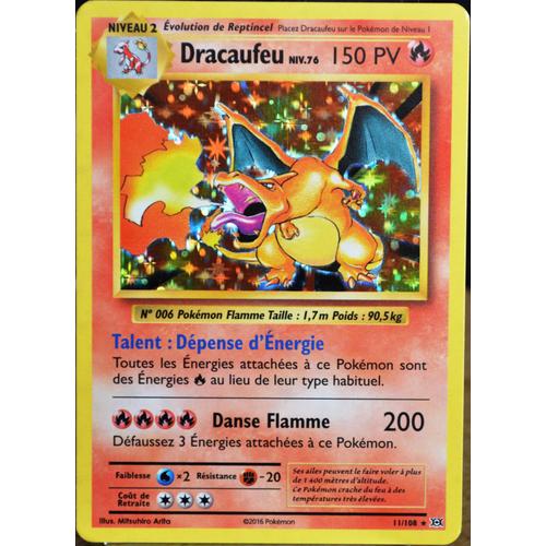 Carte Pokémon 11/108 Dracaufeu Niv.76 150 Pv - Holo Xy - Evolutions  Neuf Fr