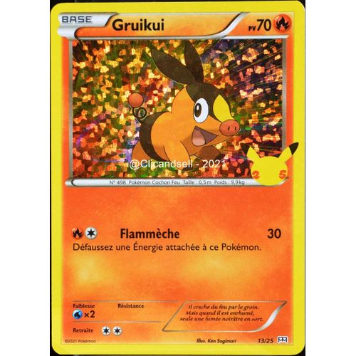 Carte Pokémon 13/25 Gruikui Holo - 70 Pv Promo 25 Ans Neuf Fr