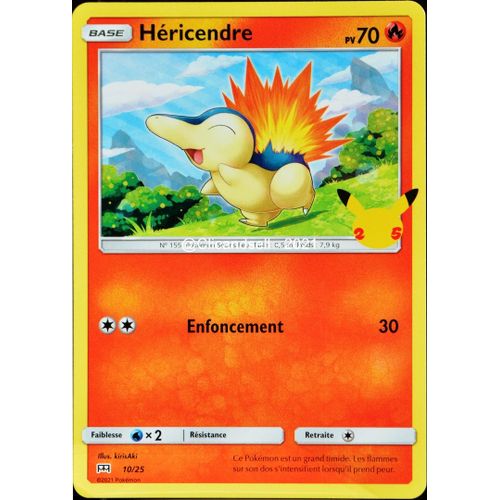 Carte Pokémon 10/25 Héricendre 70 Pv Promo 25 Ans Neuf Fr