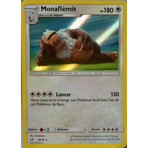Carte Pokémon 18/18 Monaflèmit 180 Pv - Holo Détective Pikachu Neuf Fr
