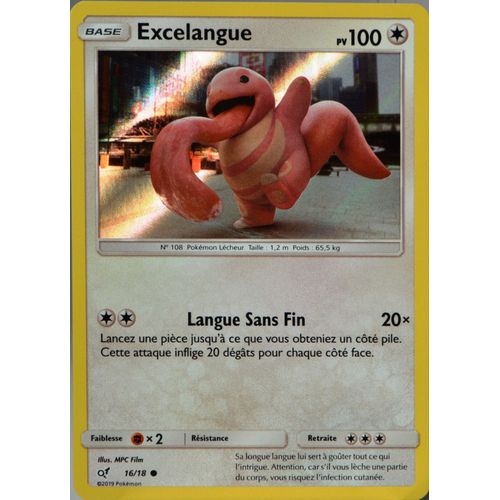 Carte Pokémon 16/18 Excelangue 100 Pv - Holo Détective Pikachu Neuf Fr