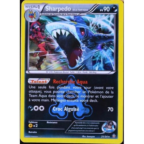 Carte Pokémon 21/34 Sharpedo Team Aqua 90 Pv Double Danger Neuf Fr