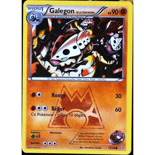 Carte Pokémon 13/34 Galegon Team Magma 90 Pv Double Danger Neuf Fr