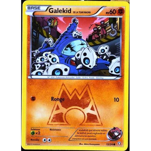 Carte Pokémon 12/34 Galekid Team Magma 60 Pv Double Danger Neuf Fr