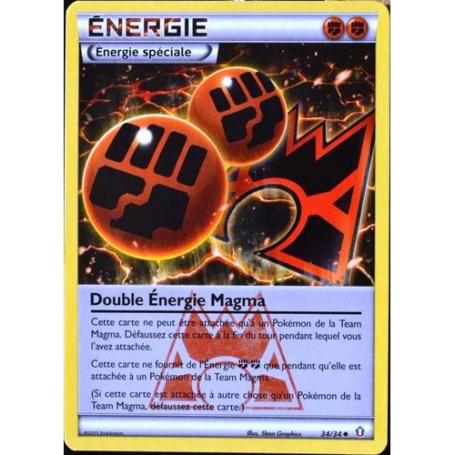 Carte Pokémon 34/34 Double Energie Magma Double Danger Neuf Fr