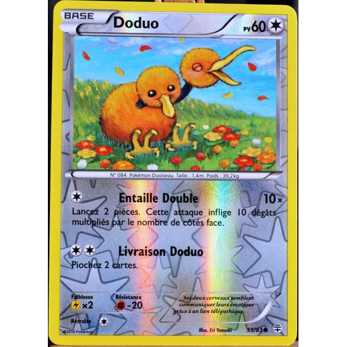 Carte Pokémon 55/83 Doduo 60 Pv - Reverse Générations Neuf Fr