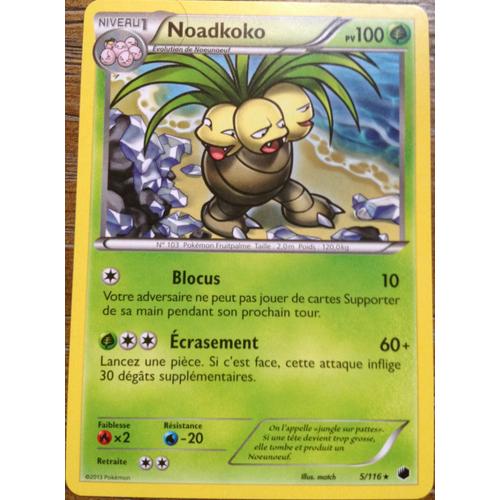 Carte Pokémon 5/116 Noadkoko 100 Pv Glaciation Plasma Neuf Fr
