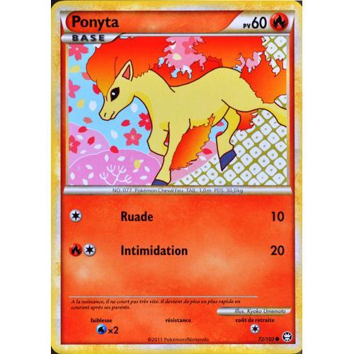 Carte Pokémon 72/102 Ponyta 60 Pv Hs Triomphe Neuf Fr