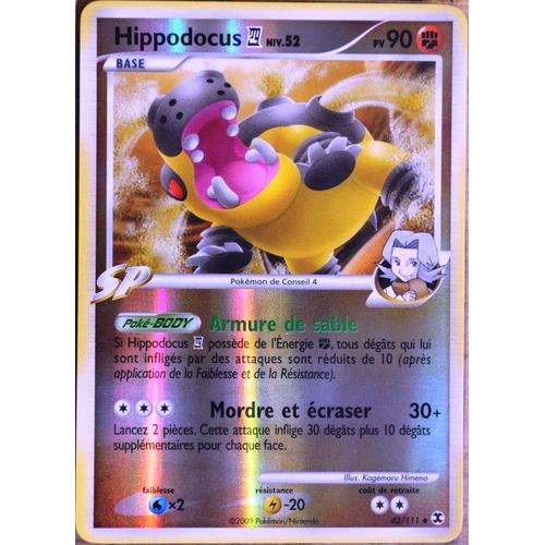 Carte Pokémon 42/111 Hippodocus 90 Pv Platine Rivaux Émergeants Neuf Fr