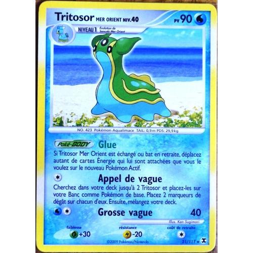 Carte Pokémon 21/111 Tritosor Mer Orient 90 Pv Platine Rivaux Émergeants Neuf Fr