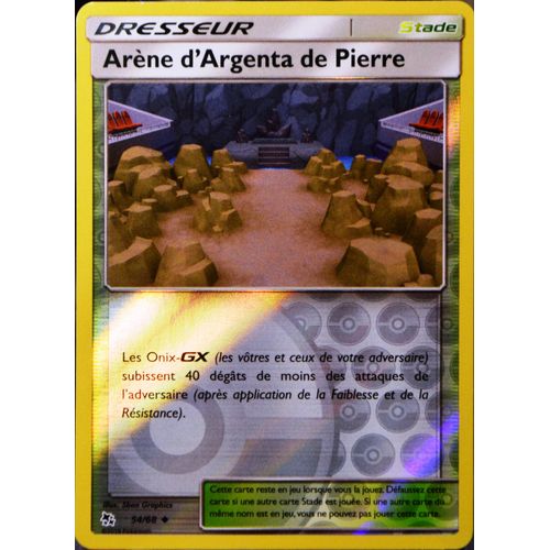 Carte Pokémon 54/68 Arène D'argenta De Pierre - Reverse Sl11.5 - Soleil Et Lune - Destinées Occultes Neuf Fr