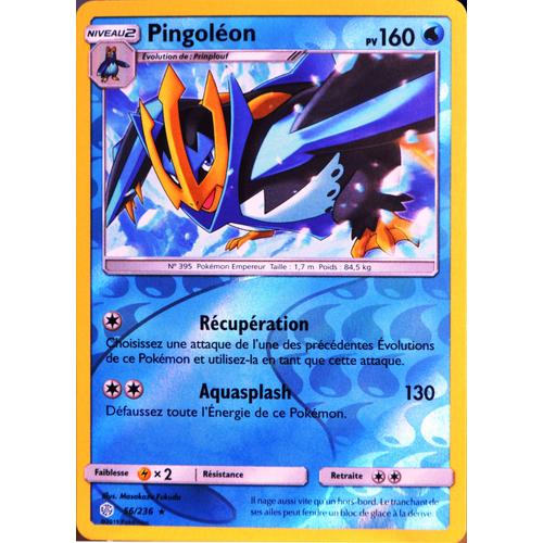 Carte Pokémon 56/236 Pingoléon - Reverse Sl12 - Soleil Et Lune - Eclipse Cosmique Neuf Fr