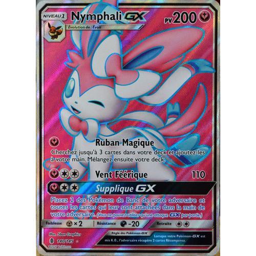 Carte Pokémon 140/145 Nymphali Gx Sl2 - Soleil Et Lune - Gardiens Ascendants Neuf Fr