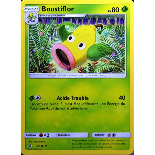 Carte Pokémon 2/145 Boustiflor 80 Pv Sl2 - Soleil Et Lune - Gardiens Ascendants Neuf Fr